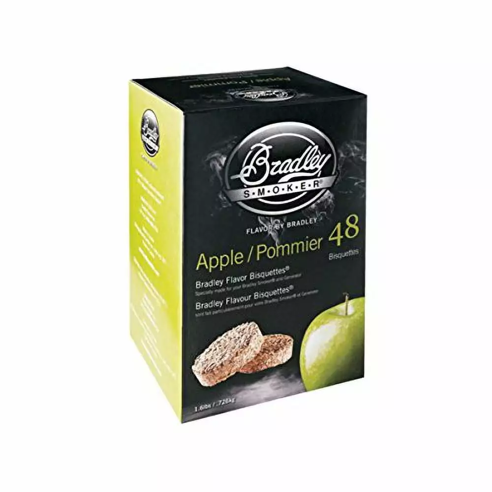 Bradley Smoker Bisquettes Apple Special Blend 48 Pack Grilling and BBQ