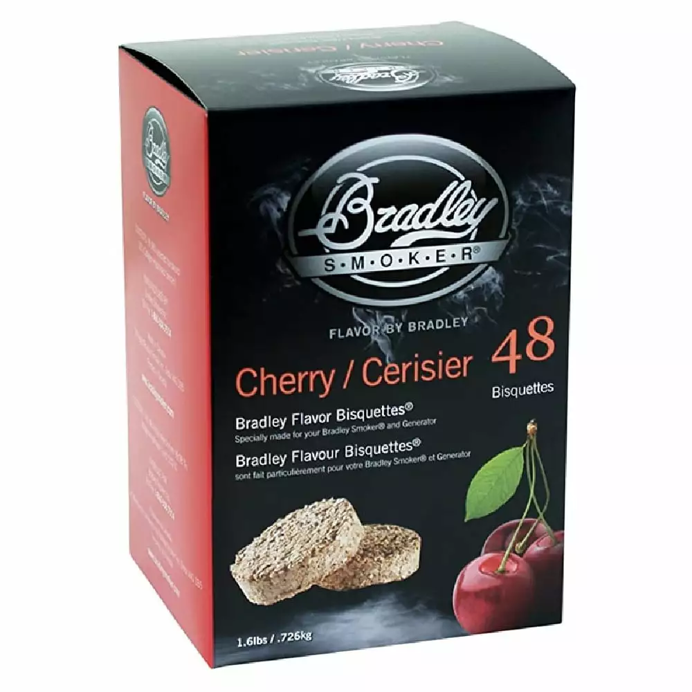 Bradley Smoker Cherry Flavor Wood Smoking Bisquettes 48 Pack