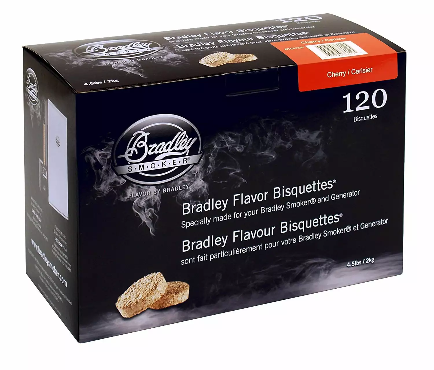 Bradley Smoker Smoking Bisquettes Cherry Wood 120Pk Bradley Smokers