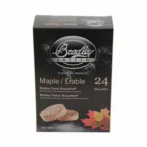 Bradley Smoker BTMP24 Maple Bisquettes 24 Pack Authentic Smoke Flavor linshuodedian