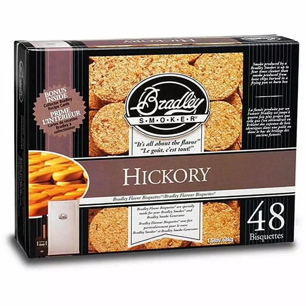 Bradley Hickory Bisquettes 48 Pack Smoking and Grilling Bradley Smoker