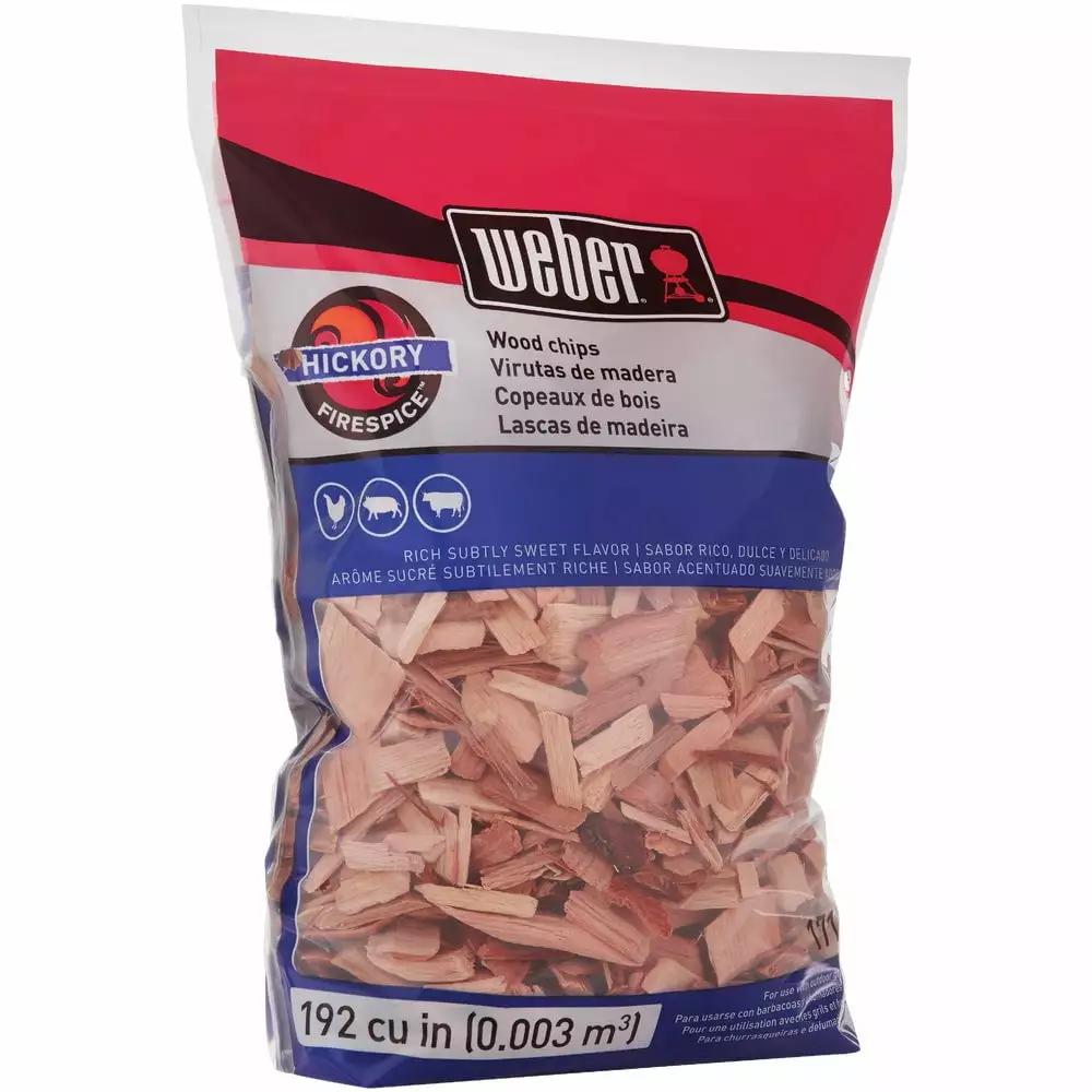 2 Pcs Weber Firespice 192 Cu. . Hickory Smoking Chips Grilling