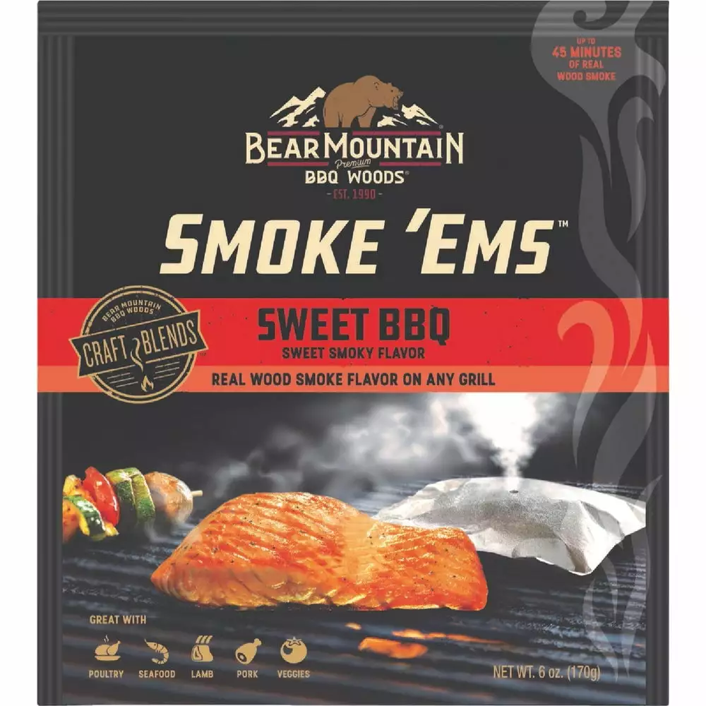 Bear Mountain BBQ Sweet Smoke Ems 6 Oz Smoking Chips Grilling Bear Mountain Premium BBQ Woods