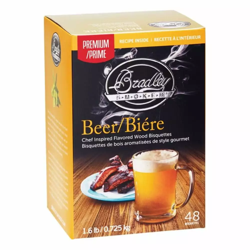 Bradley Smoker 48 Pack Beer Hop Infused Smoke Bisquettes Premium Hardwood Chips