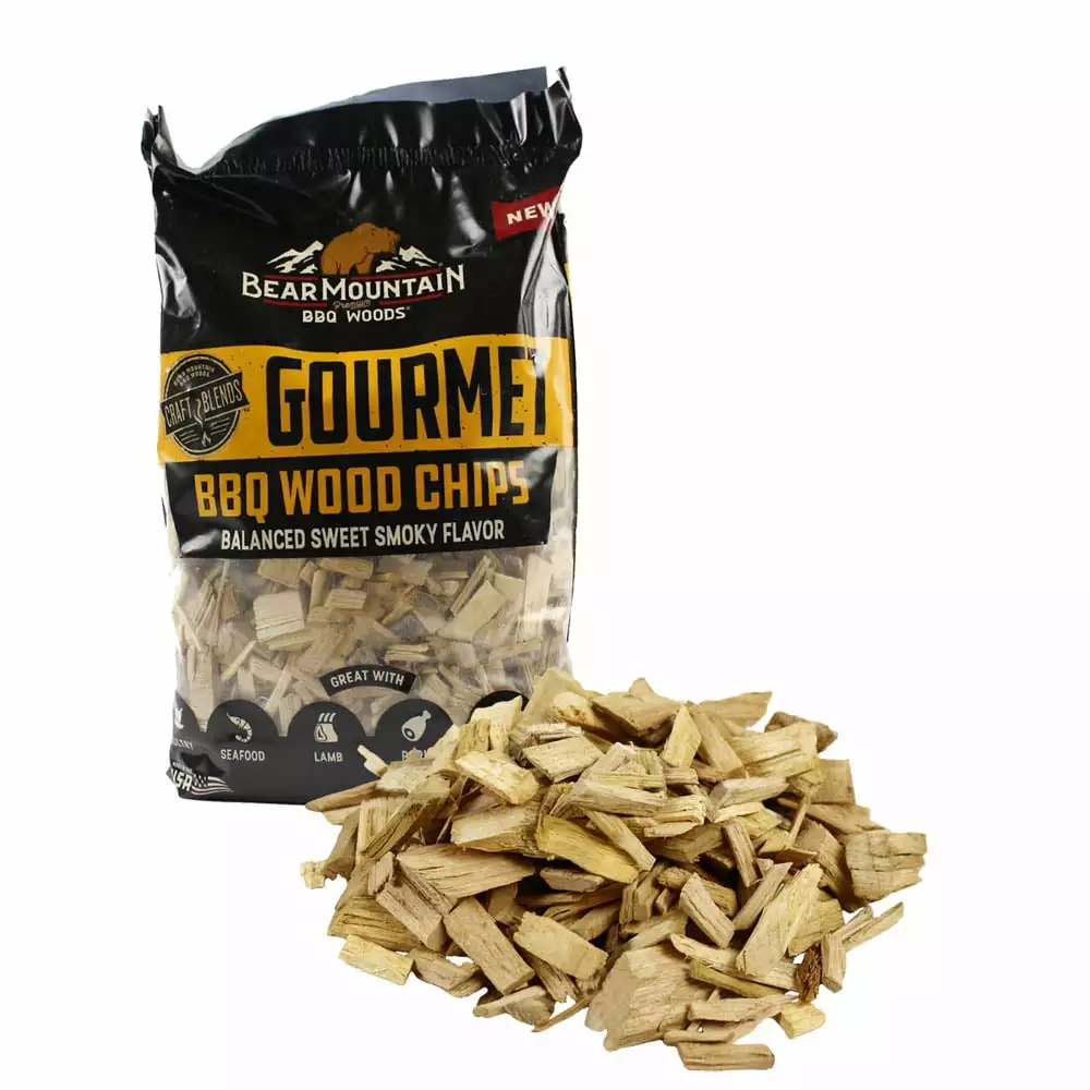 Bear Mountain BBQ Gourmet Natural Hardwood Chips Sweet Smoky Flavor Bear Mountain Premium BBQ Woods