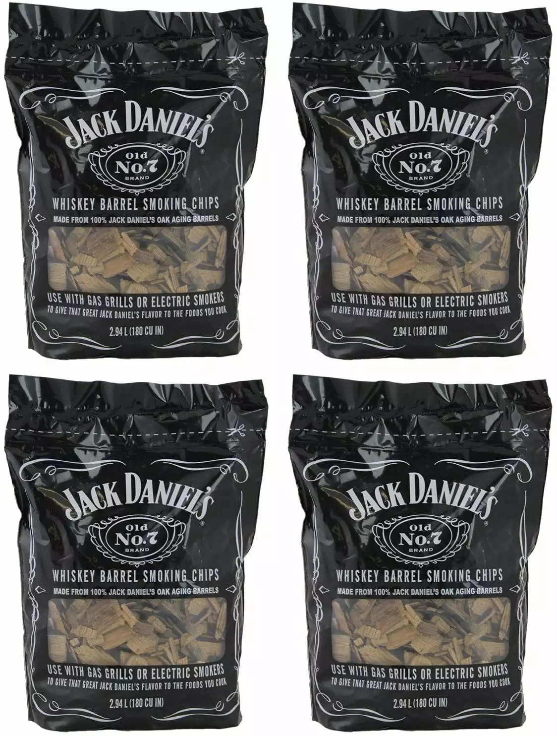 Jack Daniels Wood BBQ Smoking Chips 4 Pack Grilling Jack Daniel's
