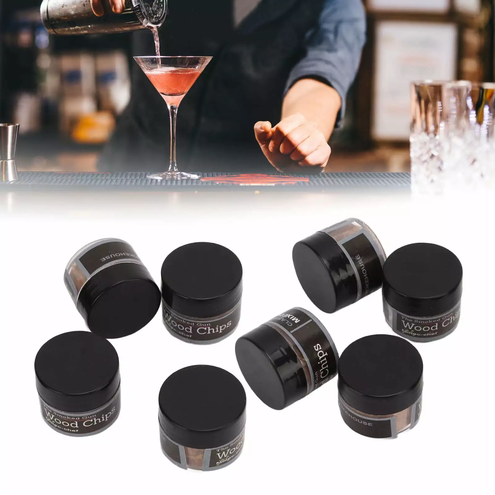 Octpeak 8Box Cocktail Smoker Chip Kit - Whiskey Wood Smoking Chips Drinks