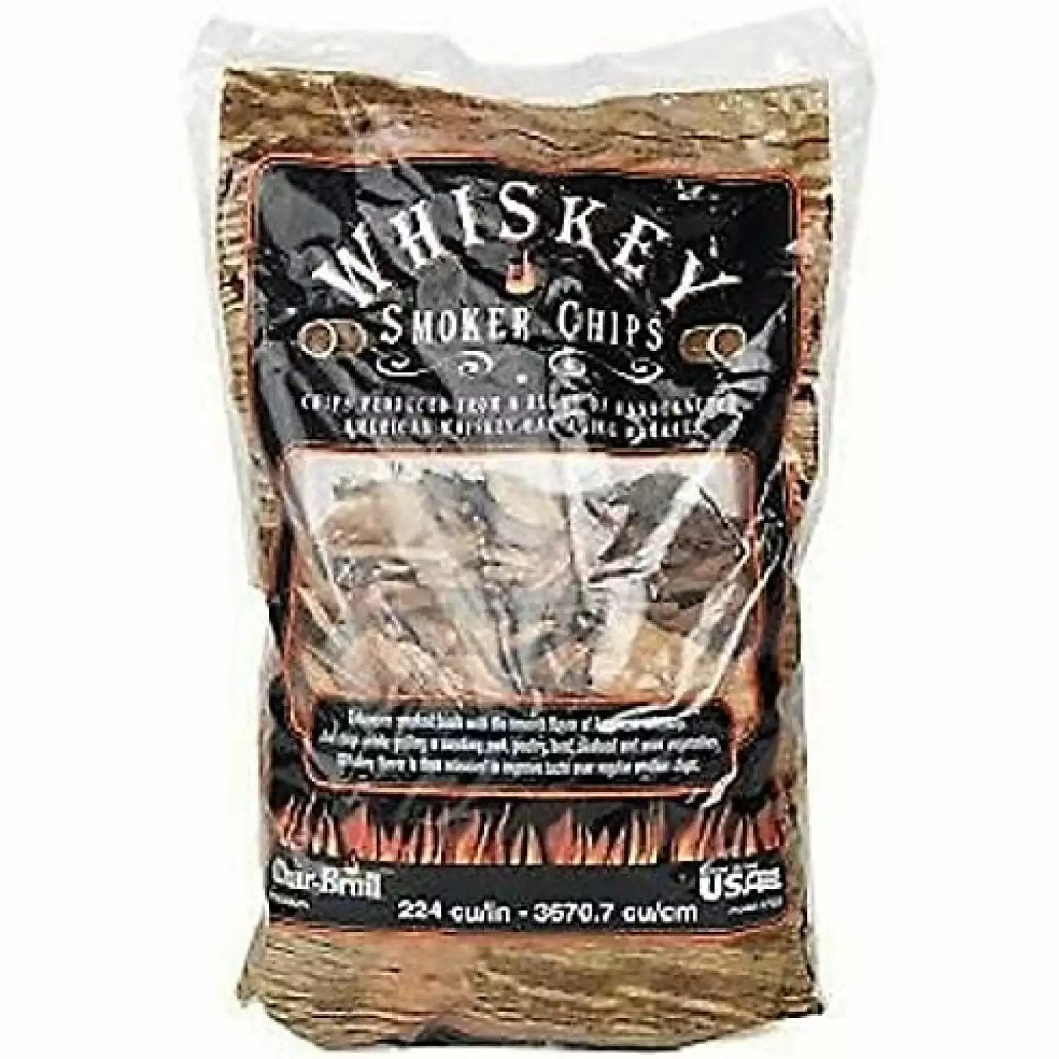 QIZONG Whiskey Wood Smoker Chips 2.5 Lbs BBQ and Grilling