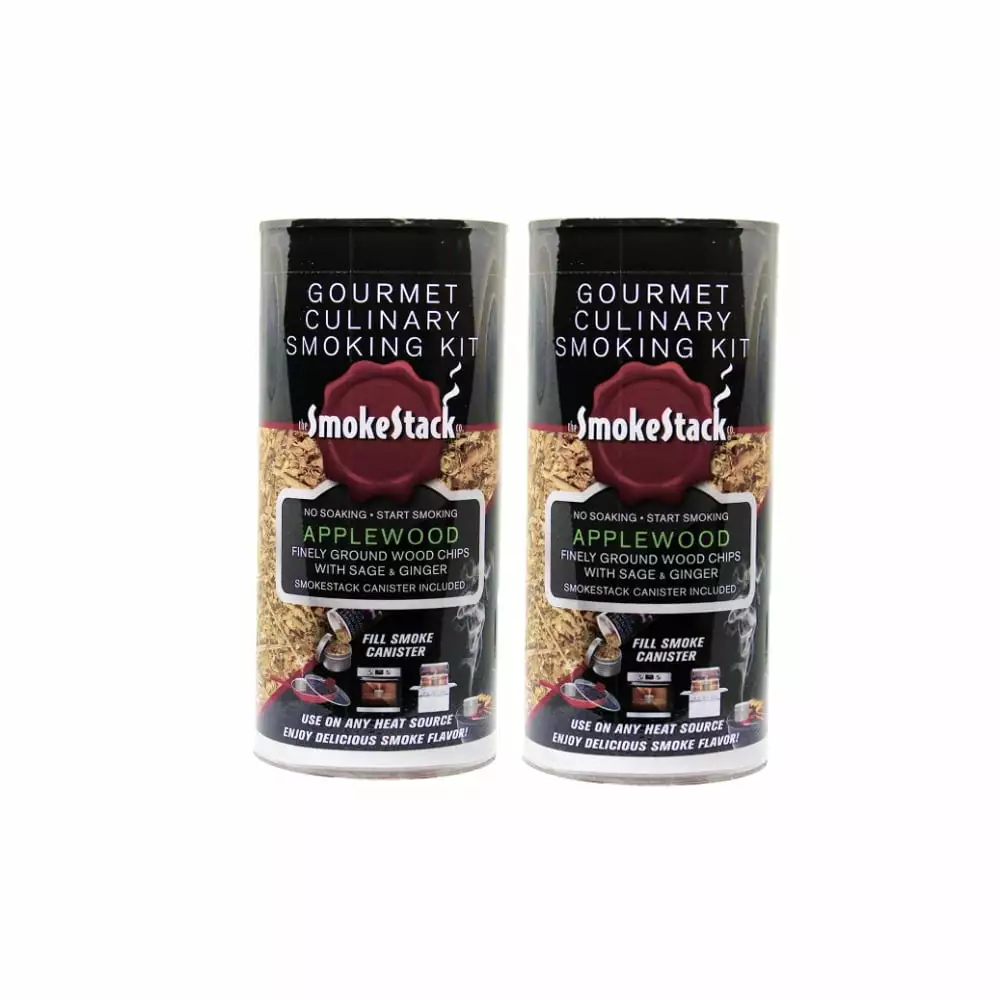 SmokeStack 2-Pack Applewood Wood Chips Smoking Kits BBQ and Grilling SmokeStack Product