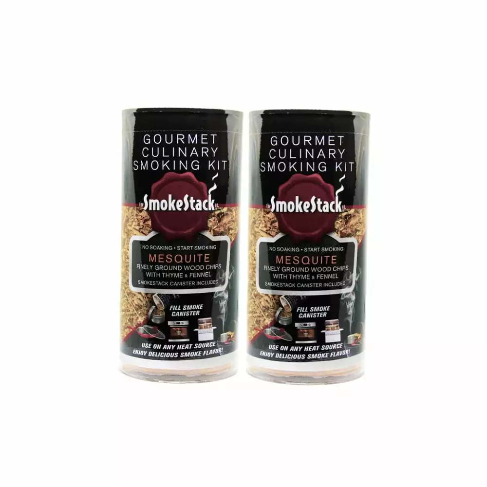 SmokeStack's 2-Pack Mesquite Wood Chips Smoking Kits Grilling SmokeStack Product