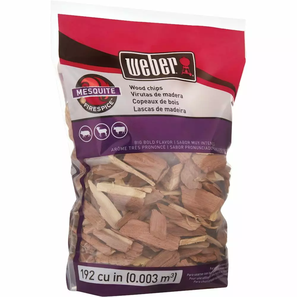 2 Pcs Weber Firespice 192 Cu.. Mesquite Smoking Chips BBQ