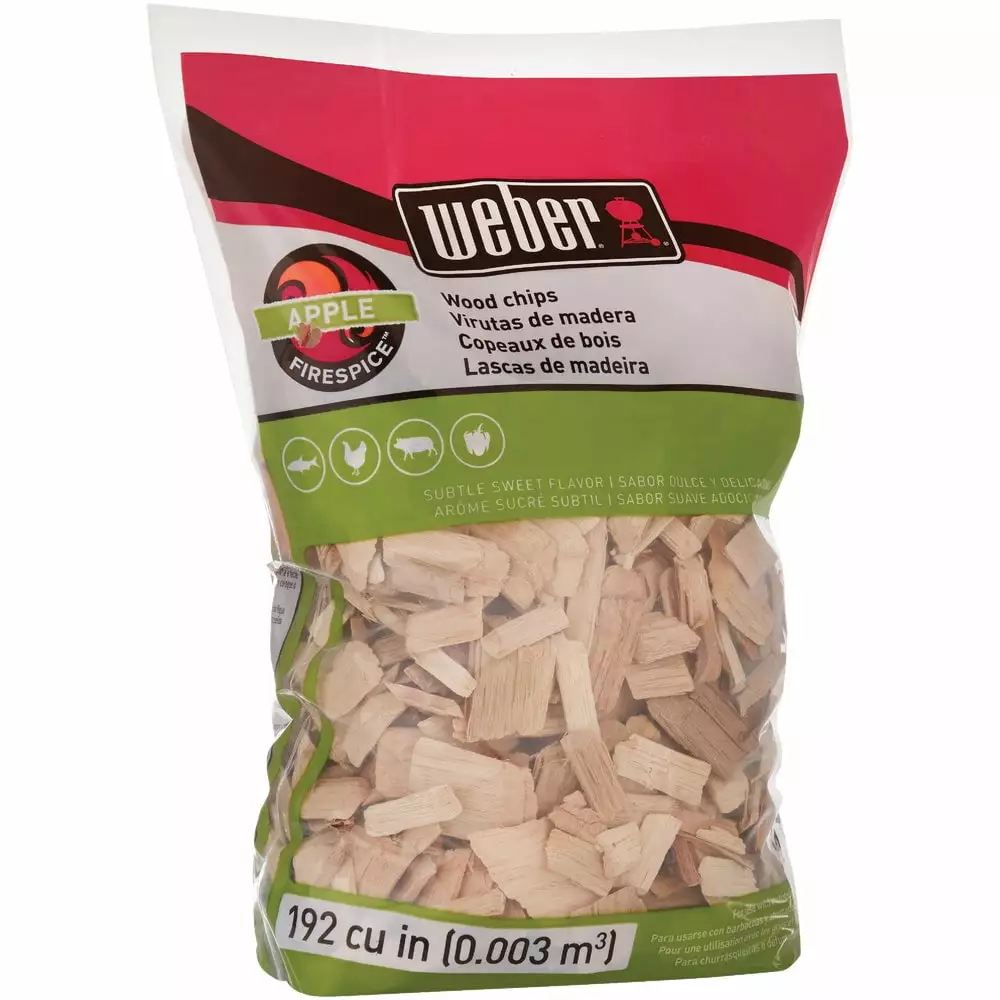 2 PK. Weber FireSpice 192 Cu.. Apple Smoking Chips Barbecue