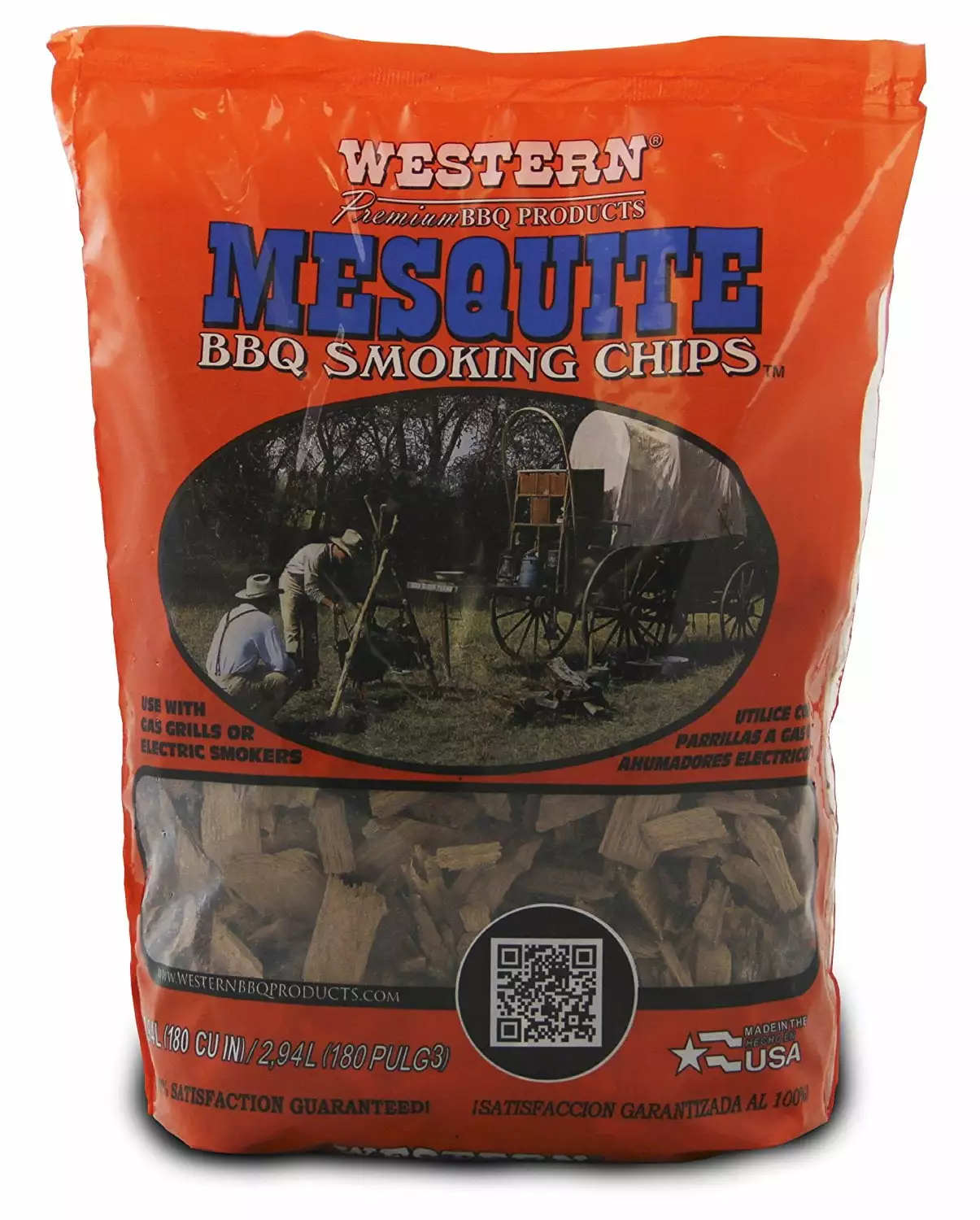 Western 18074 Mesquite BBQ Smoking Chips 180 Cu.. Grilling Western Woods