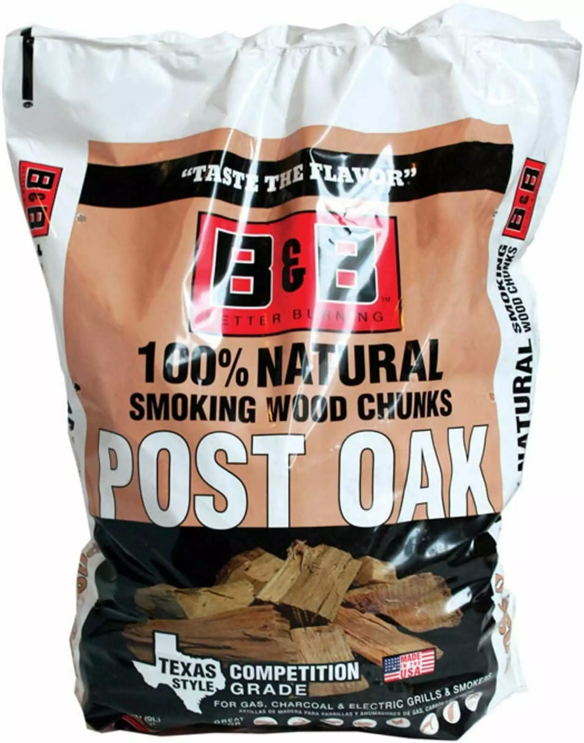 B & B Charcoal 00132 Wood Smoking Chunks 549 Cubic Inch BBQ and Grilling B&B Charcoal