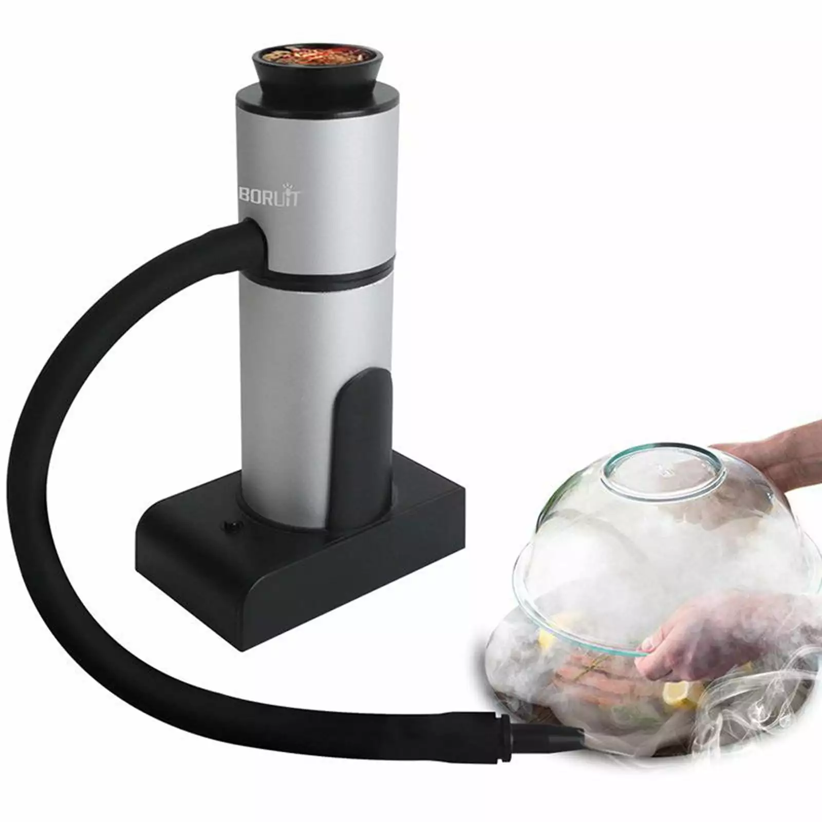 Handheld Smoke Infuser Filter Wood Chips Tea and BBQ Meat Cocktail Molecular Gastronomy CUTICATE