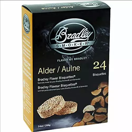 Bradley Smoker Alder Wood Bisquettes Grilling & BBQ 24 Pack