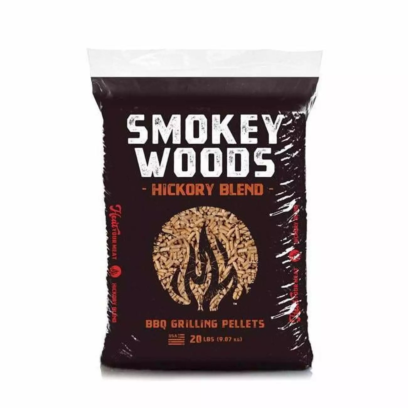 Smoky Woods 20 lbs All Natural Hickory Hardwood Pellets Smoking and Grilling