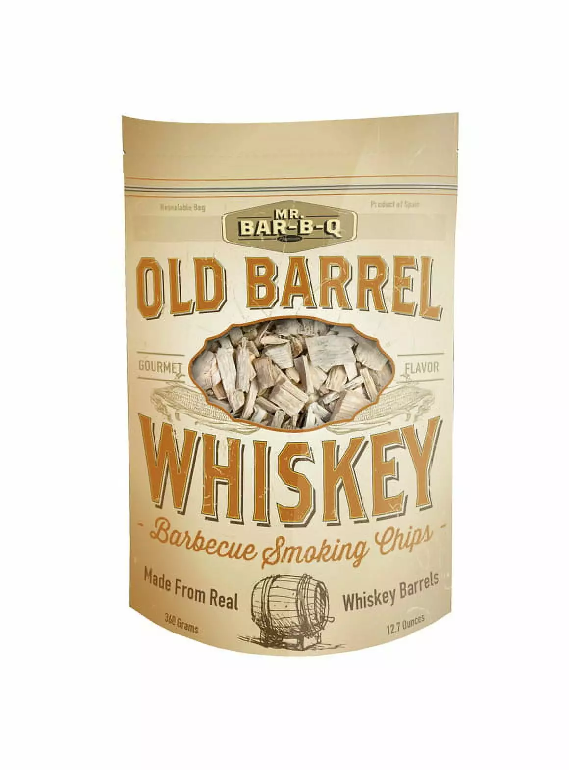 Mr. Bar-B-Q Old Barrel Whiskey Barbecue Smoking Chips Pack 2