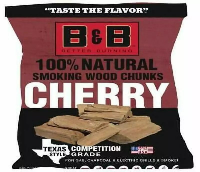 B & B Charcoal 00142 Cherry Wood Smoking Chunks BBQ and Grilling B&B Charcoal