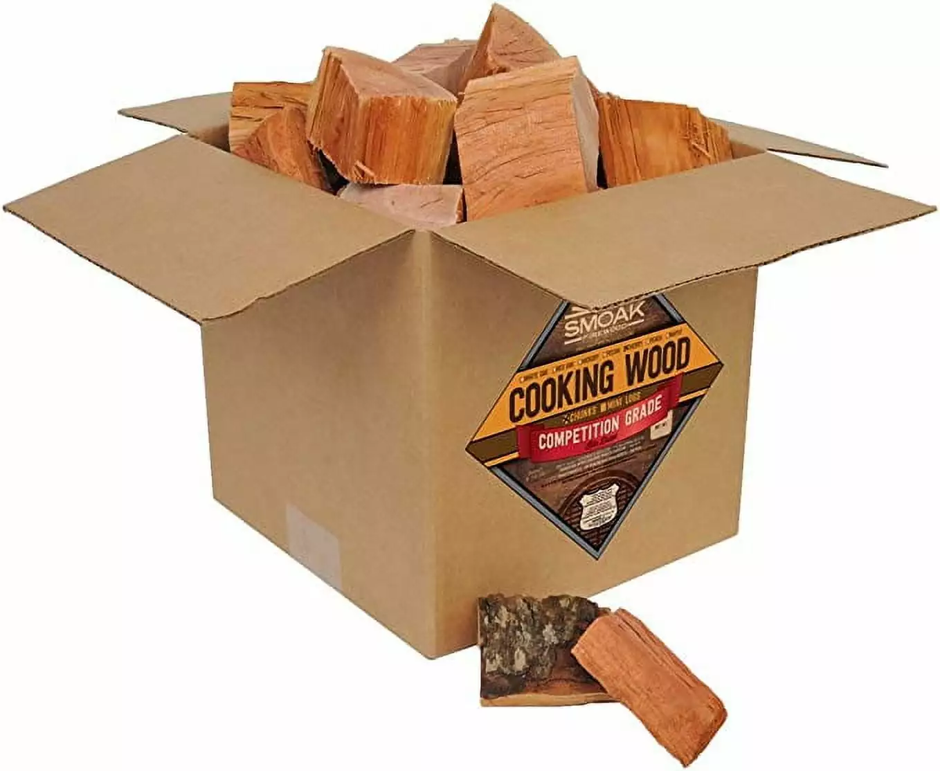 Smoak Firewood Cherry Cooking Wood Chunks 25-30lbs Competition Grade Smoking Grilling