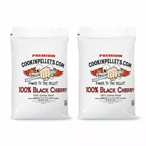 40-Pound Luxury All-Natural Black Cherry Hardwood Grill Smoker Wood Pellets 2 Pack