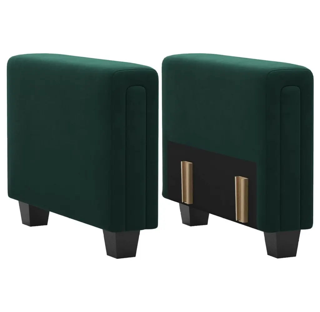 Exlonjet Velvet Armrest Module Modular Sectional Sofa Couch Side Armrest Green