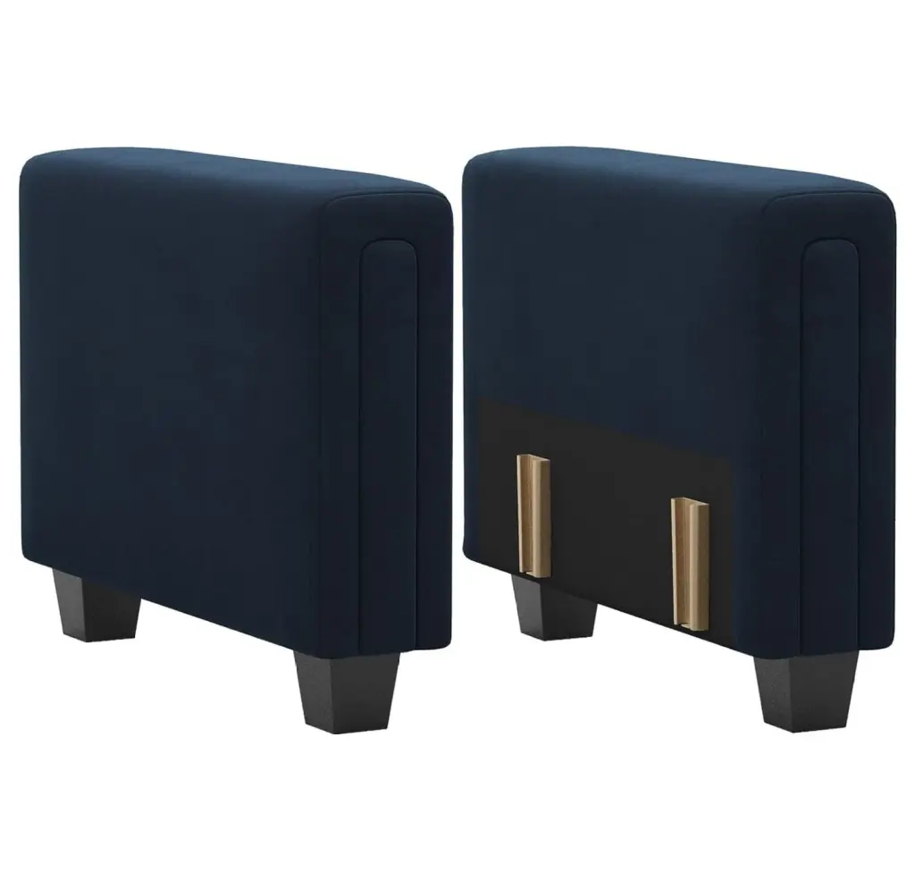 Exlonjet Velvet Armrest Module Modular Sectional Sofa Couch Side Armrest Blue