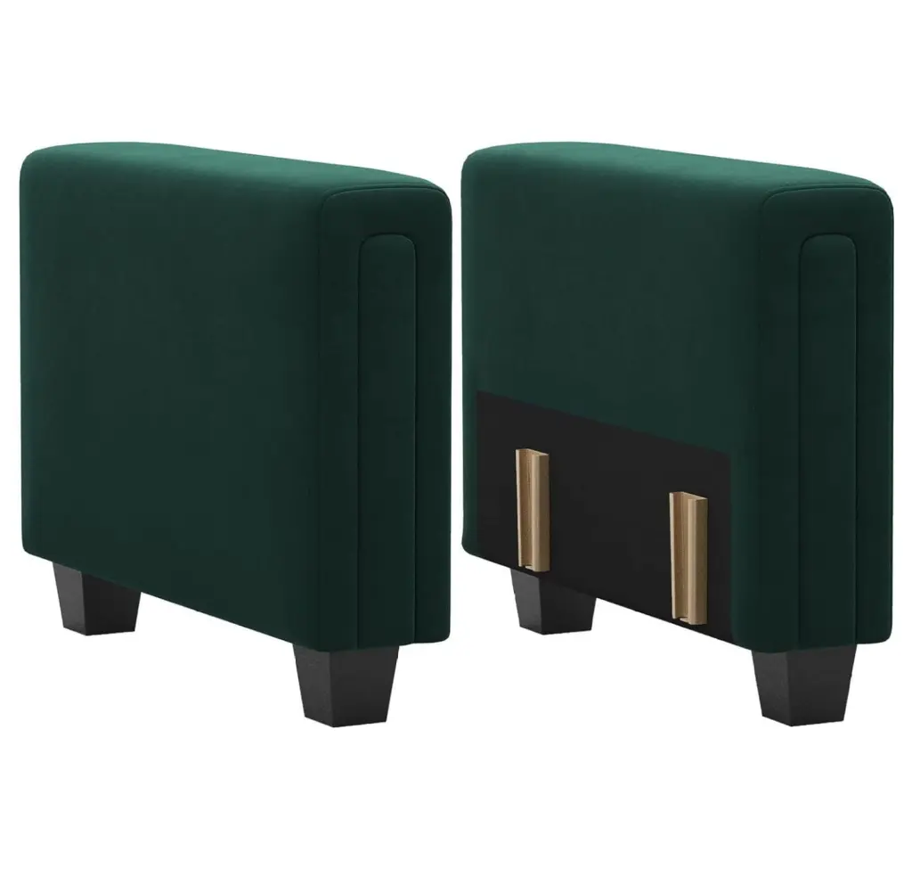 LoWyiL Velvet Armrest Module Modular Sectional Sofa Couch Side Armrest Green