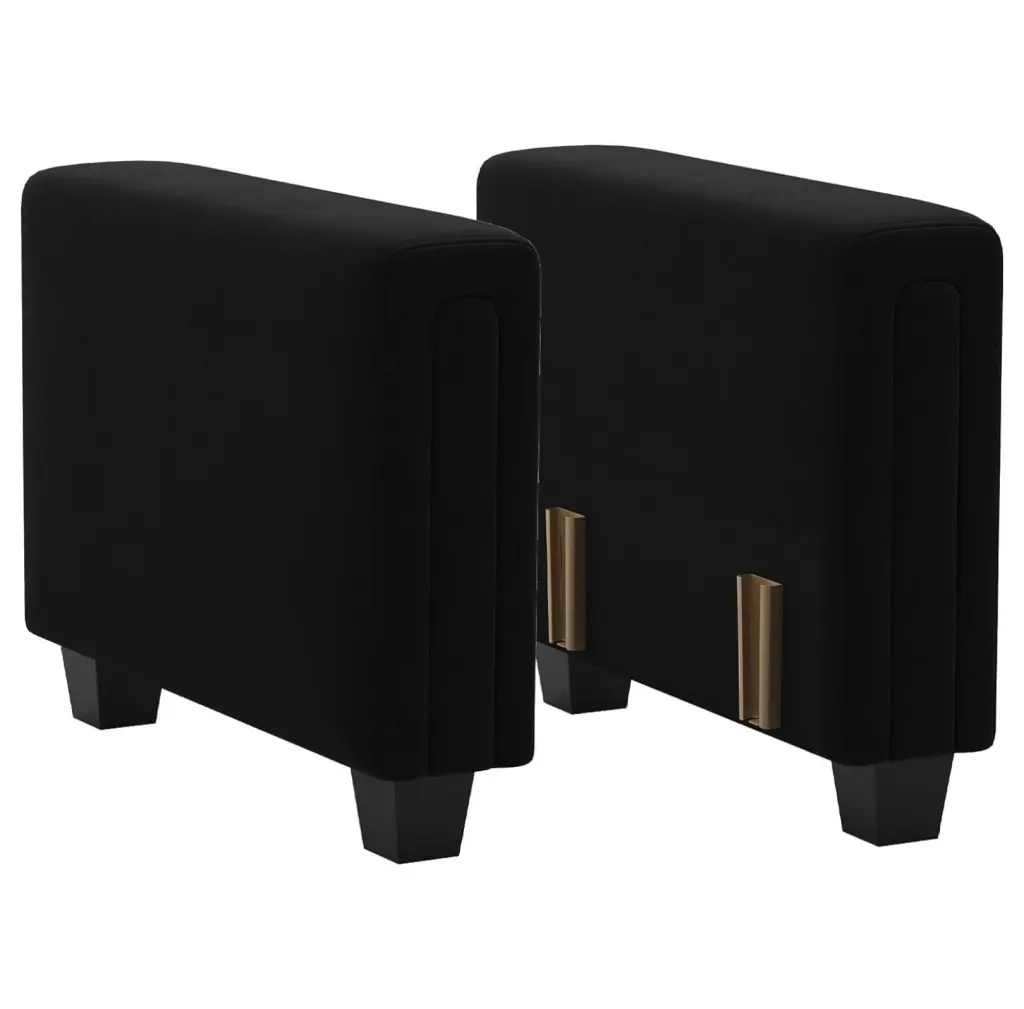 LoWyiL Velvet Armrest Module Modular Sectional Sofa Couch Side Armrest Black