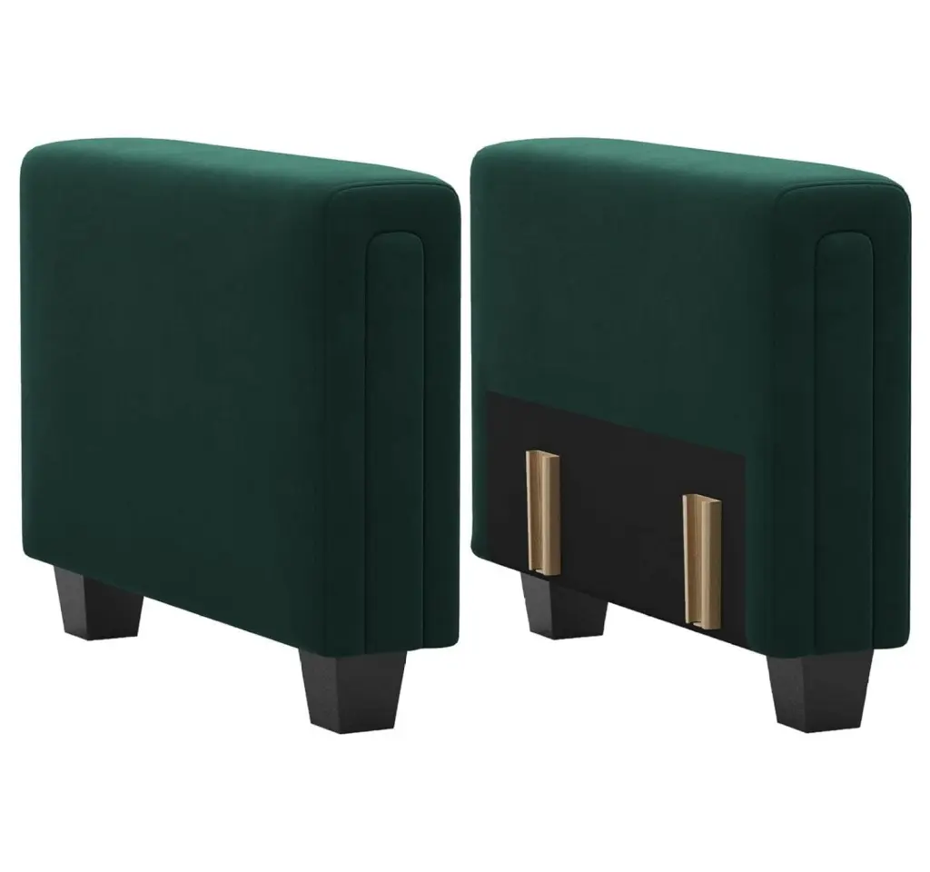 LzerLyh Velvet Armrest Module Modular Sectional Sofa Couch Side Armrest Green