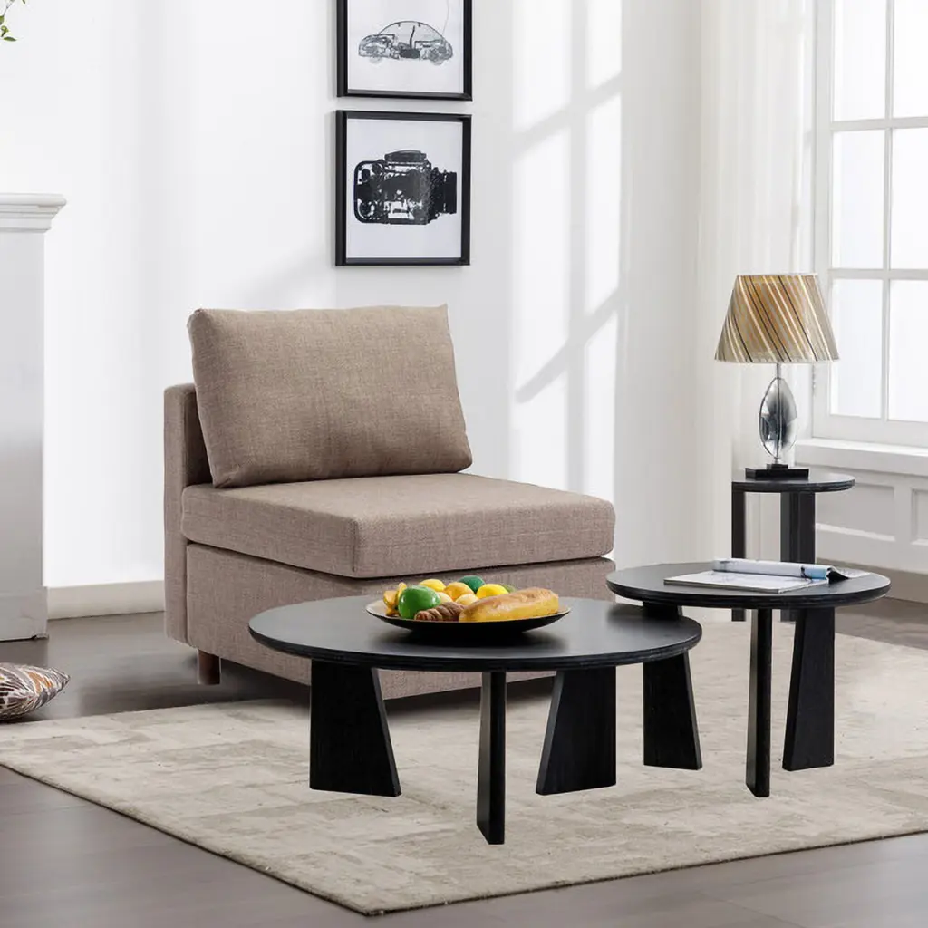 Elegant Grey Fabric Linen Middle Module Modular Sectional Sofa - Contemporary Armless Accent Chair Ponnky