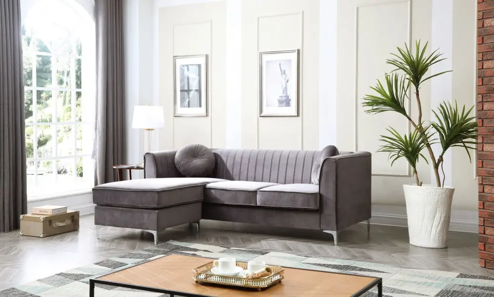 Delray - Micro Nubuck Sofa Chaise IKEA Furniture