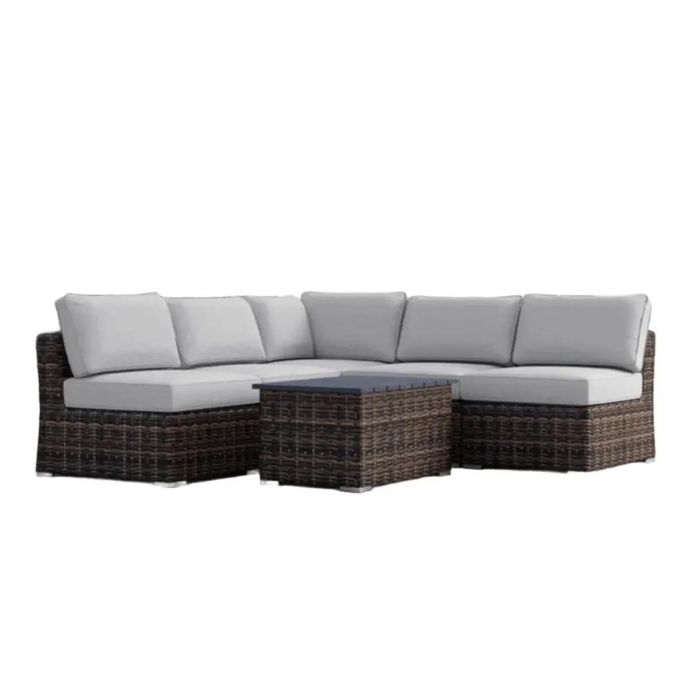Wicker Sectional Sofa Cushions And Table