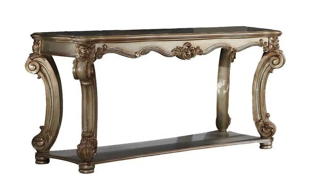 Acme Vendome Gold Patina Sofa Table 83002 - Luxury Living Room Accent