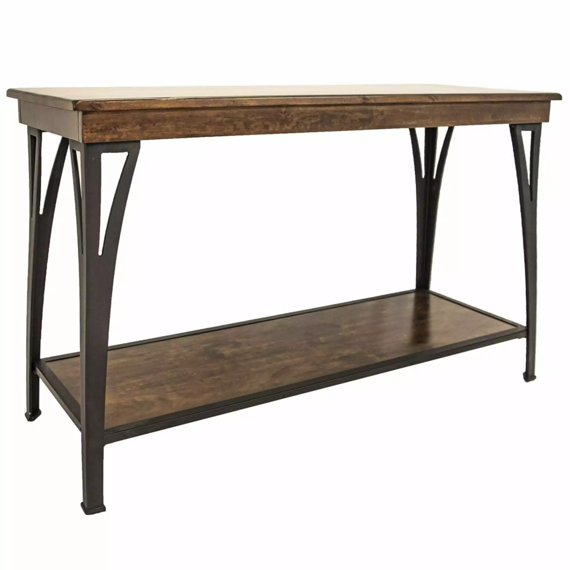 Intercon Furniture Traditional Wood Sofa Back Table Copper Finish Console