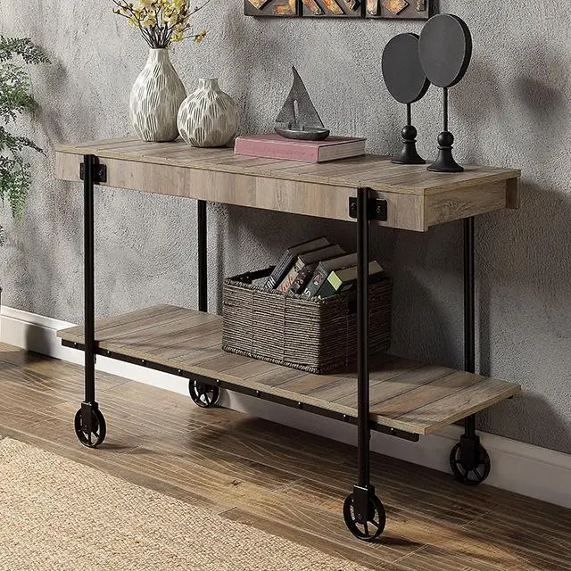LOBB Sofa Table Natural Tone Wooden Console Table Living Room