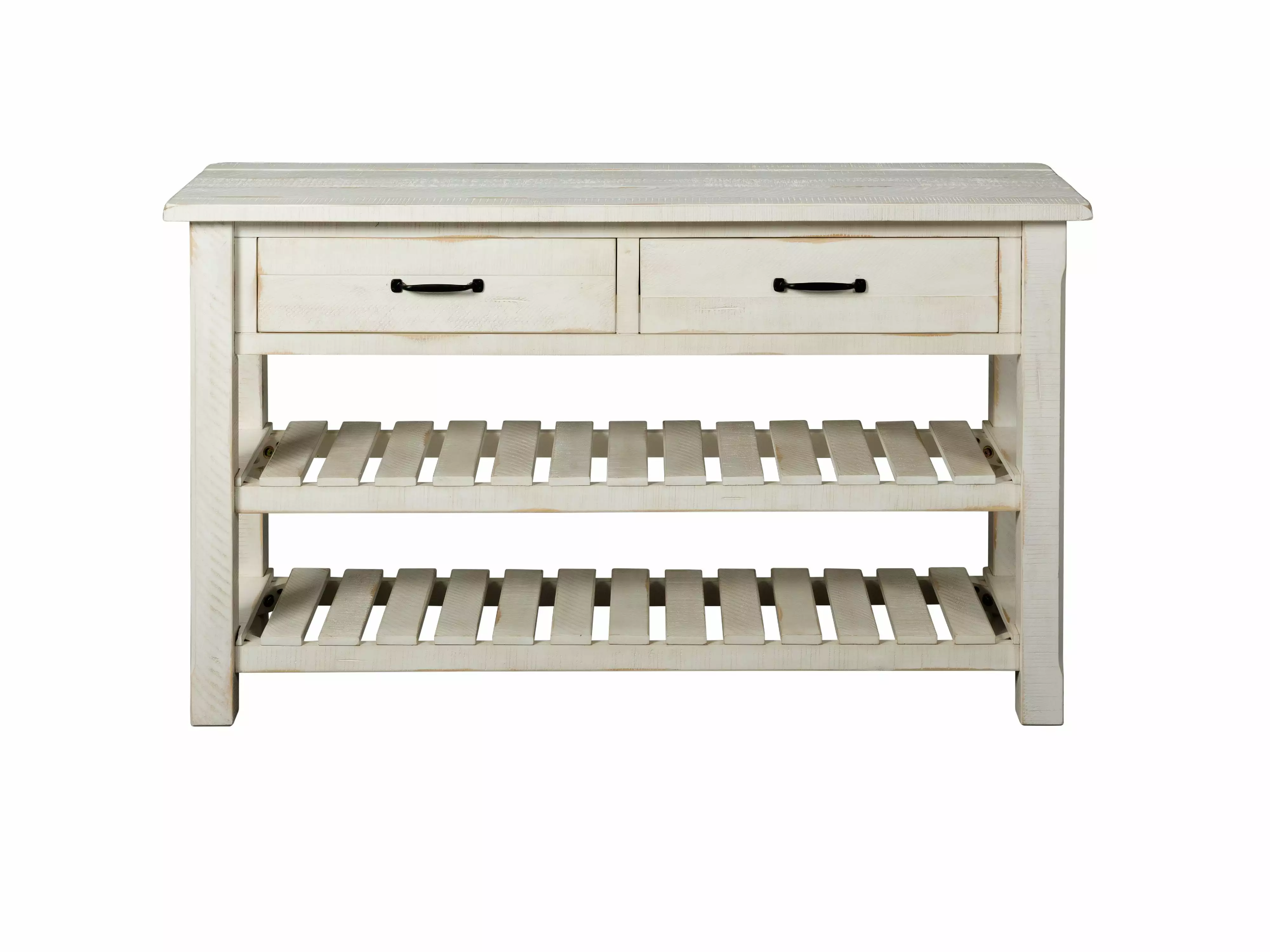Martin Svensson Home Barn Door Collection Sofa Table Antique White - Farmhouse Living Room Decor Console