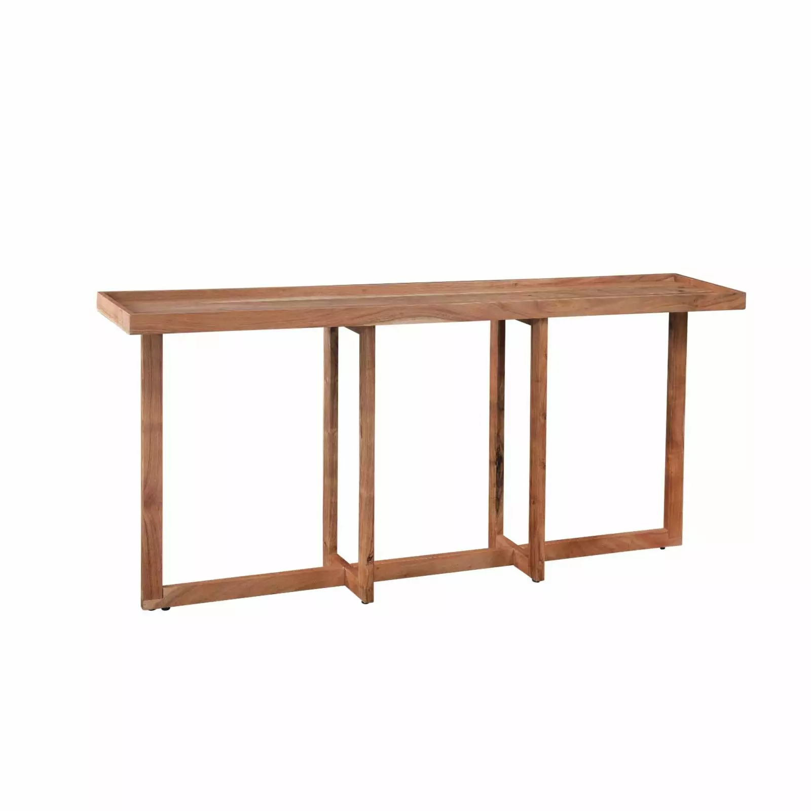 Martin Svensson Home Naples Wood Sofa Console Table Tray Top Natural - Elegant Living Room Decor Console
