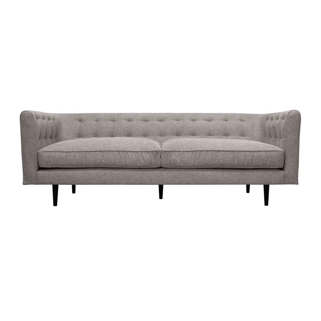 Armen Living Annabelle 80 Gray & Black Fabric & Wood Sofa