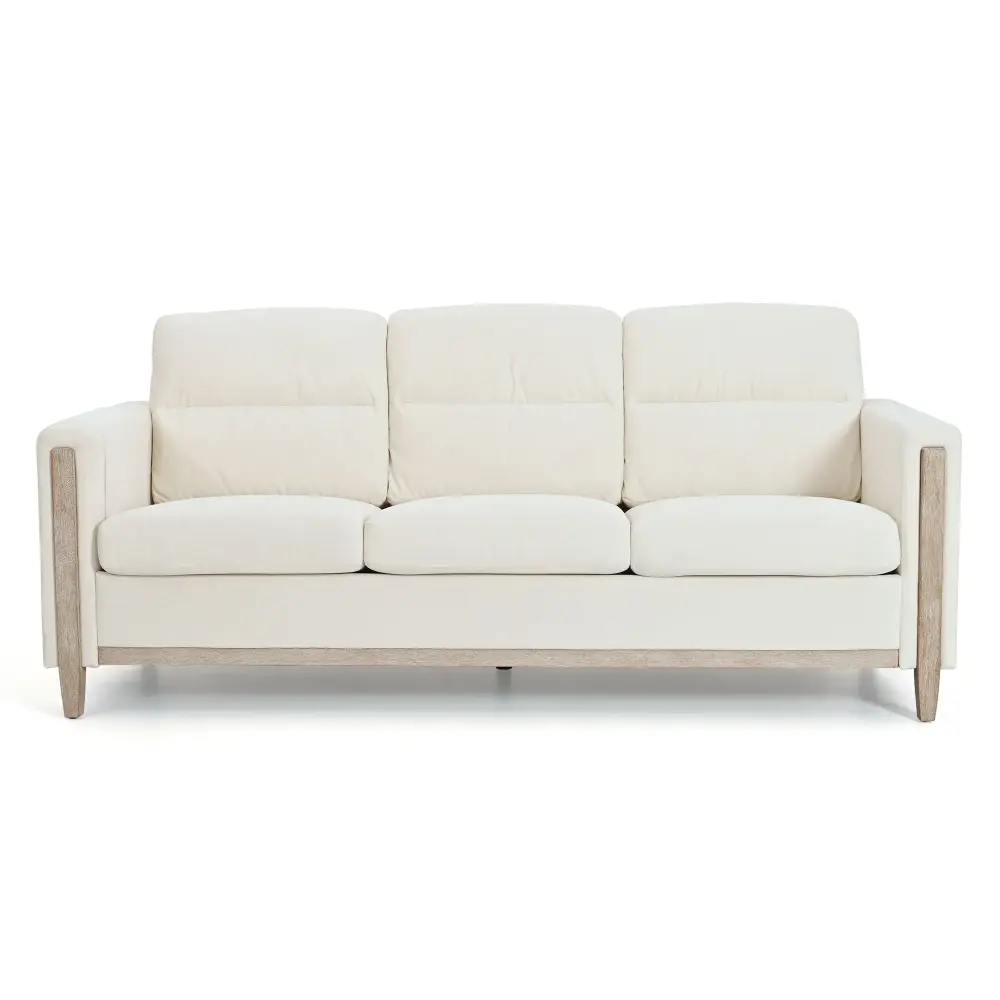Comfortable Solid Wood Three-Seater Sofa, Soft Cushions, Robust And Long-Lasting, 79.5" Sofa Couch Living Room Hidden Storage