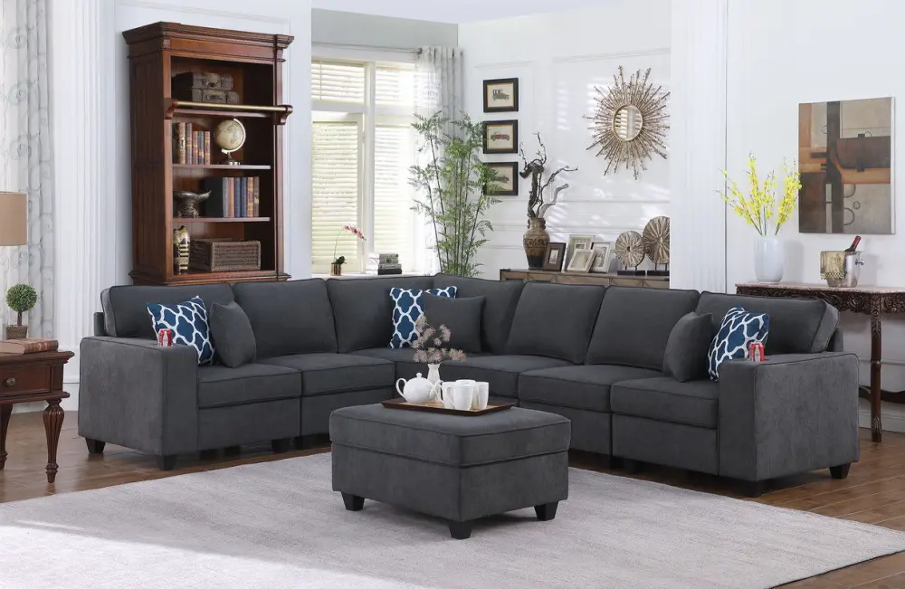 Cooper - Sectional Sofa Ottoman And Cupholder 10-Year Frame Warranty