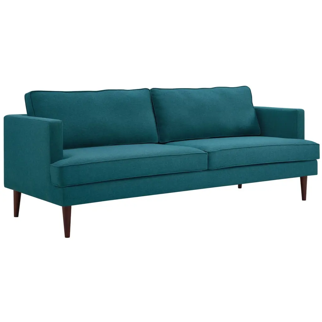Modern Contemporary Urban Design Aqua Blue Fabric Living Room Sofa