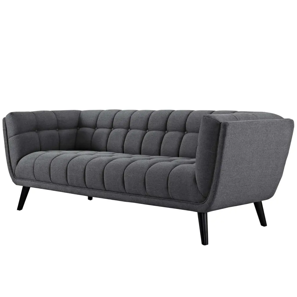 Modern Contemporary Urban Design Gray Fabric Living Room Sofa
