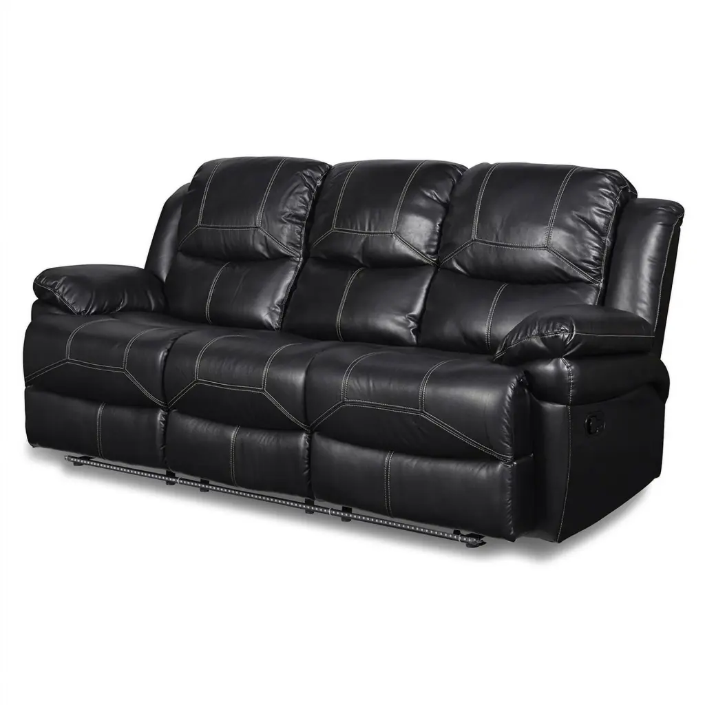 New Classic Furniture Flynn Black Upholstered Fabric Sofa Base Lighting