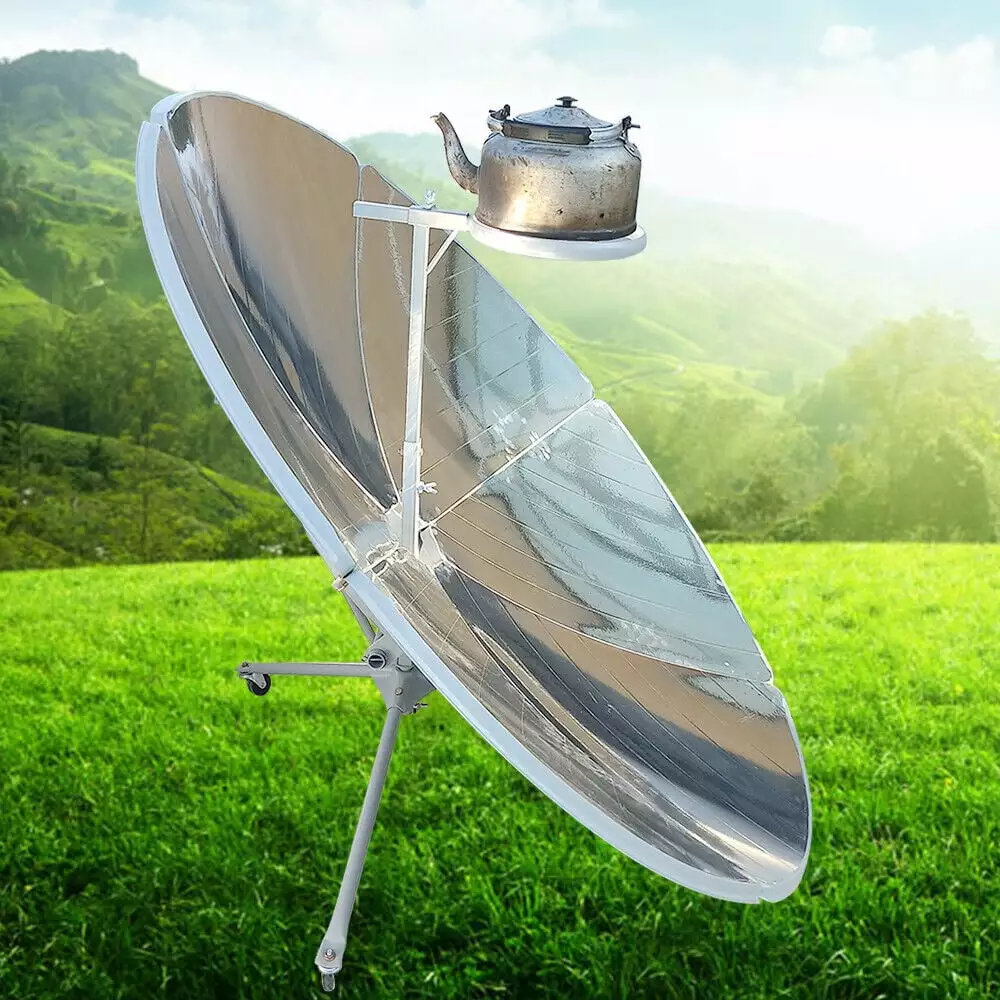 YIYIBYUS Parabolic Solar Cooker High Efficiency Outdoor Camping Sun Oven Eco-Friendly BBQ