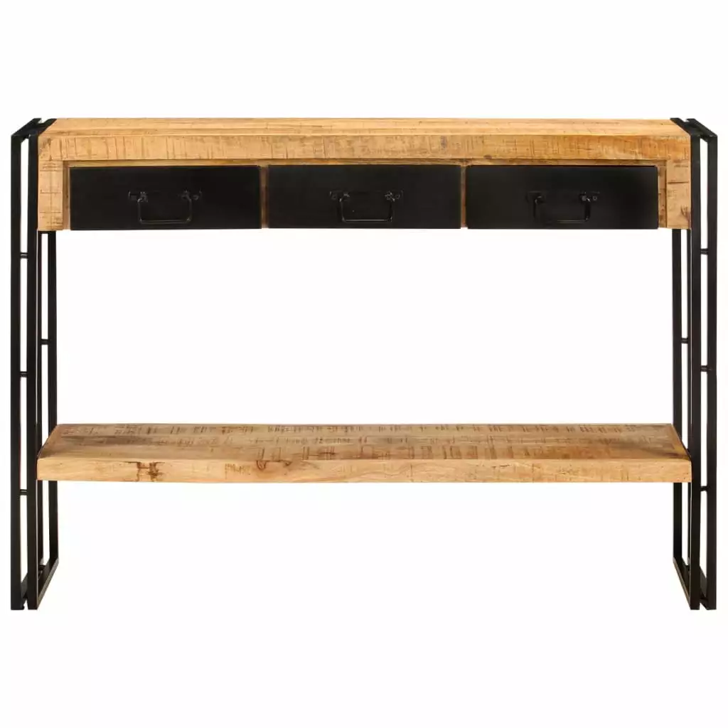 vidaXL 43.3x11.8x29.9 Solid Wood Mango Console Table Console