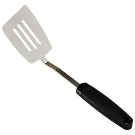 Chrome Short Spatula Black Molded Handle Kitchen and Grilling Classic