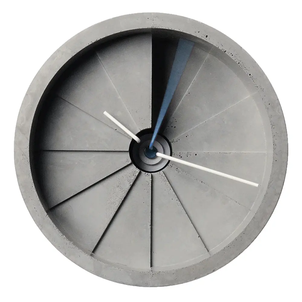 4th Dimension Wall Clock (Blue/ Pewter