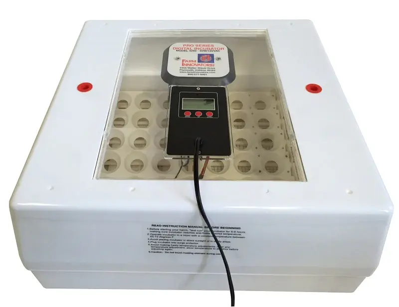 Farm Innovators Pro Series 4250 Numeric Incubator Auto-Egg Turner, 40 W, 41 Large Chicken Eggs Egg, Polystyrene