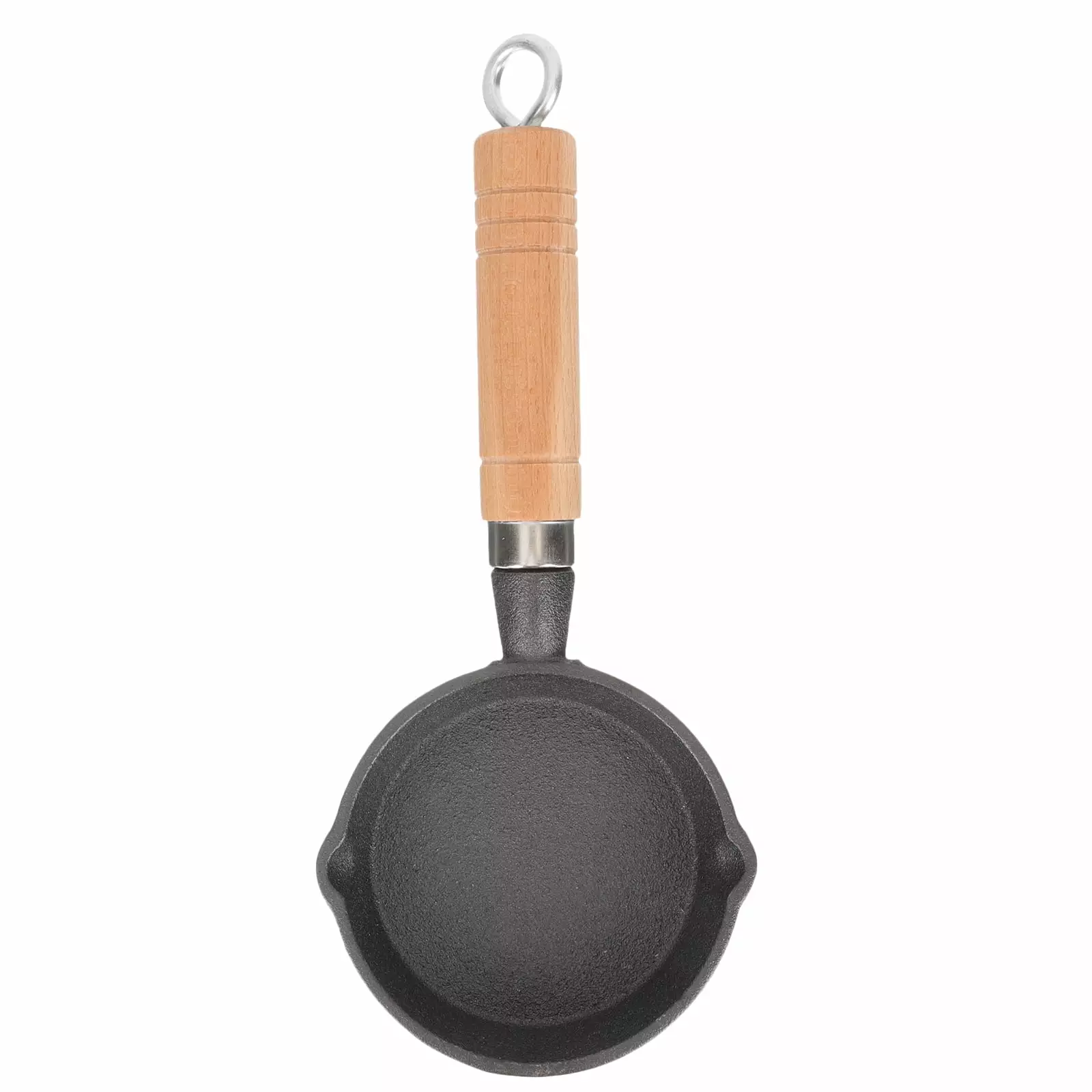 Hot Oil Pan Multi-functional Egg Cooking Utensil Wooden Cast Iron Non Stick Camping